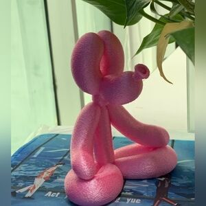 Pink Balloon Zen Dog - 3d Printed